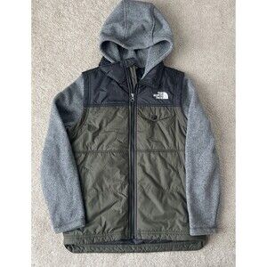 North Face Gordon Lyons Varsity Vest Hoodie Boys Medium 10-12 Sweater Outdoors